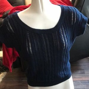 Blue knitted top